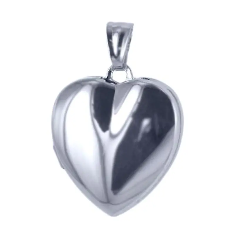 ciondolo portaricordi a cuore in argento portafoto grande