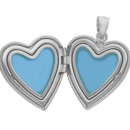 ciondolo portaricordi a cuore in argento portafoto miniatura 3