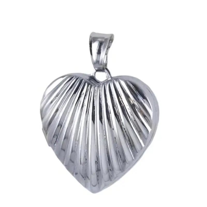 ciondolo portaricordi a forma di cuore in argento portafoto