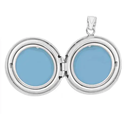 ciondolo portaricordi rotondo in argento portafoto miniatura 3