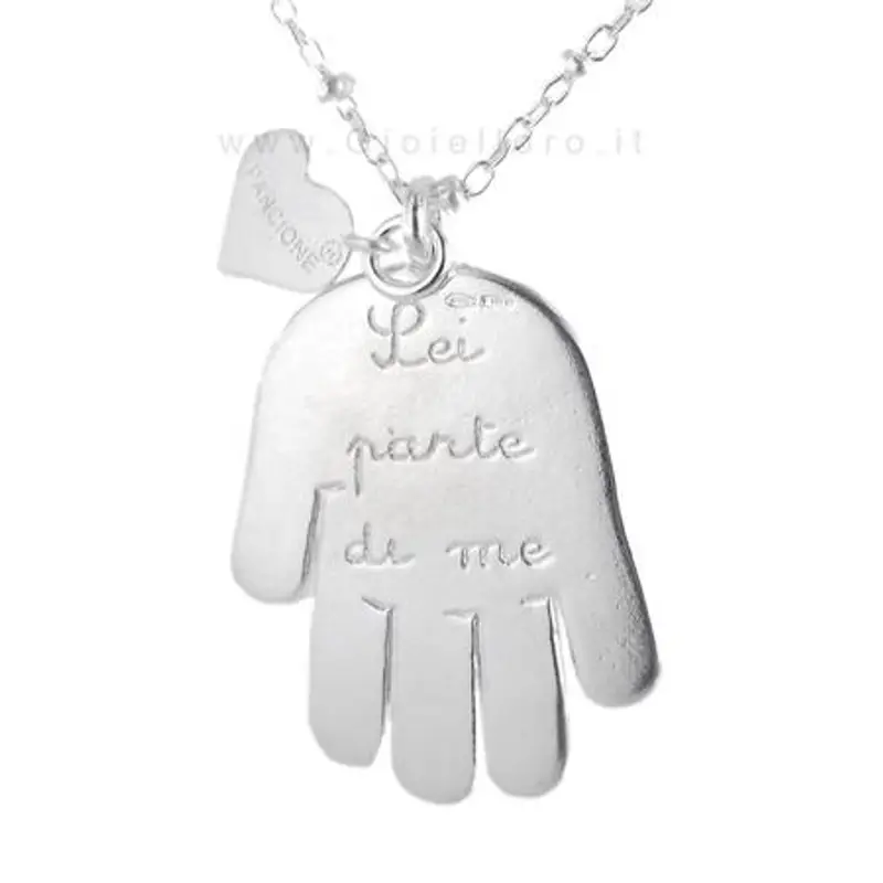 collana con ciondolo accarezza pancione in argento lpc61