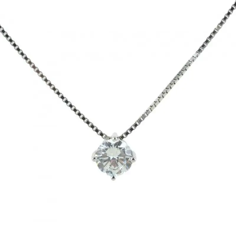 collana con ciondolo punto luce in argento 7 mm