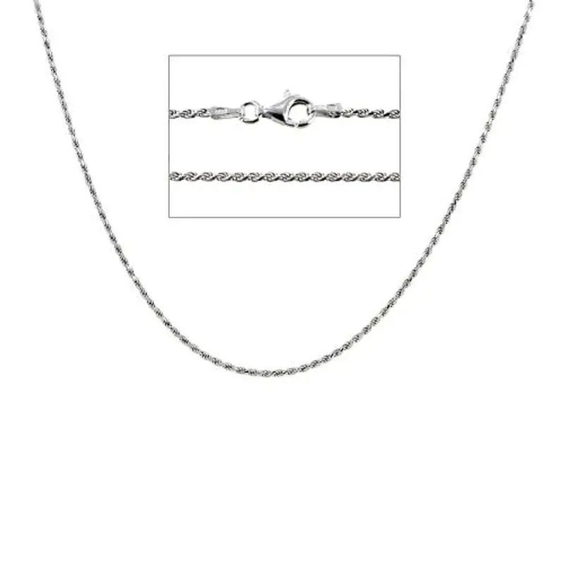 collana da donna fune in argento 40 cm
