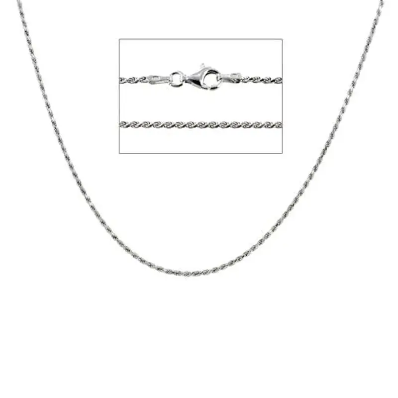 collana fune unisex in argento 45 cm