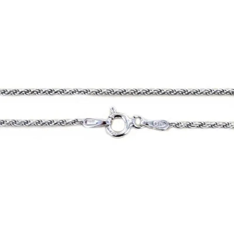 collana fune unisex in argento 60 cm