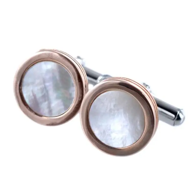 gemelli in argento e madreperla