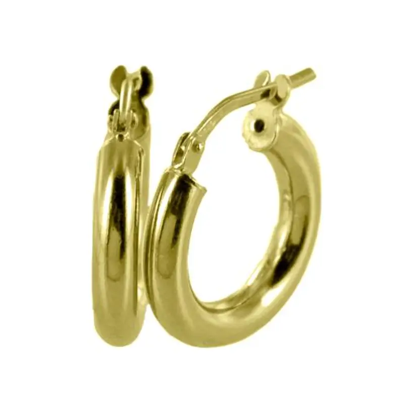 orecchini a cerchio in argento dorato piccoli 16 mm orecchini campanella media