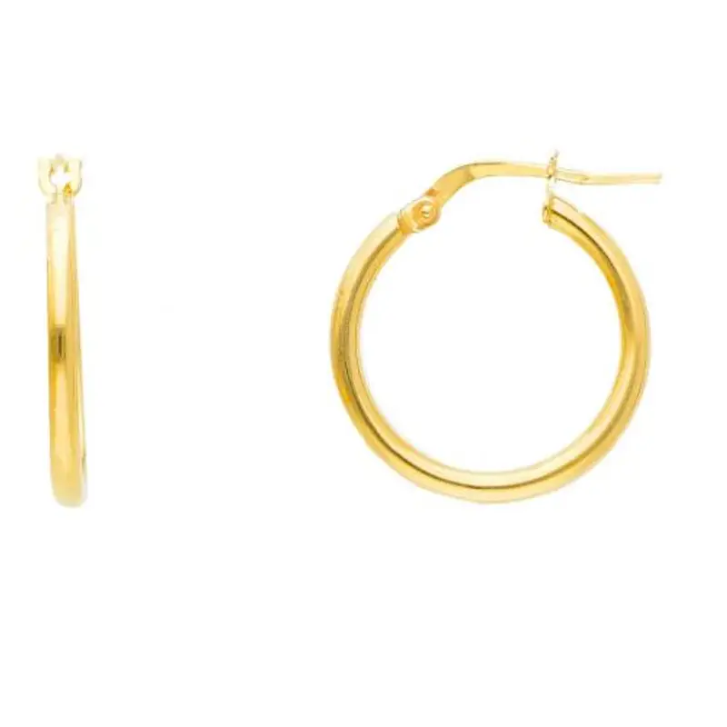 orecchini a cerchio in argento dorato piccoli 19 mm orecchini campanella sottile