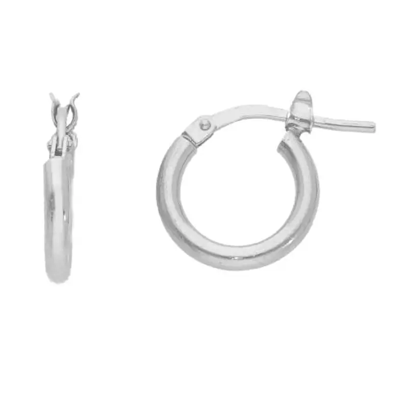 orecchini a cerchio in argento piccoli 11 mm orecchini campanella sottile