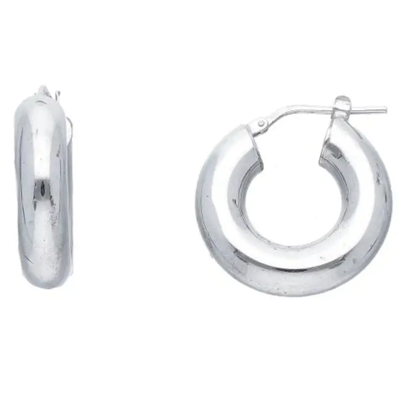 orecchini a cerchio in argento piccoli 22 mm orecchini campanella bombata