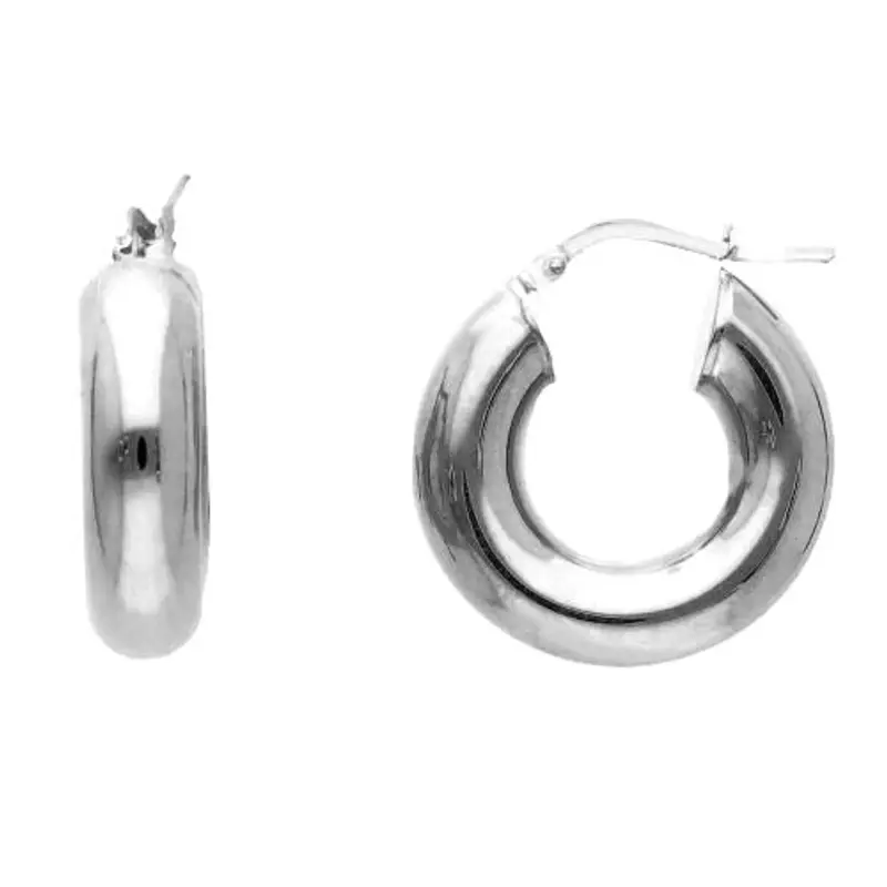 orecchini a cerchio in argento piccoli 22 mm orecchini campanella bombata