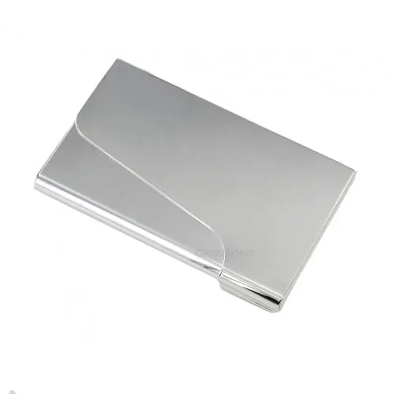 porta biglietti da visita laminato argento