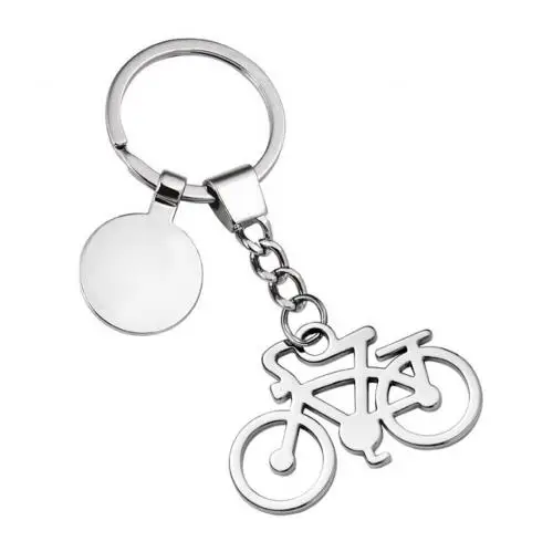 portachiavi argentato bicicletta bike