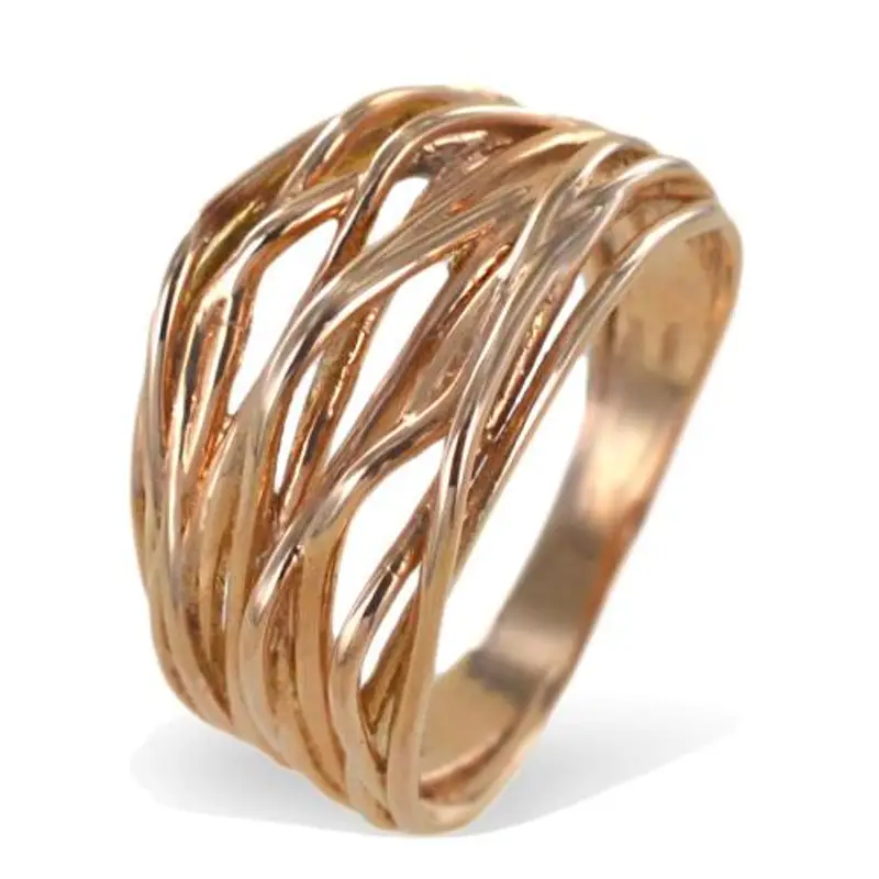 anello da donna a fili in oro rosa