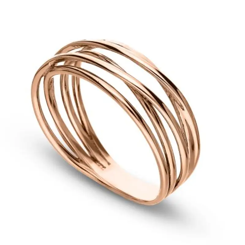 anello da donna intrecci di vita oro rosa