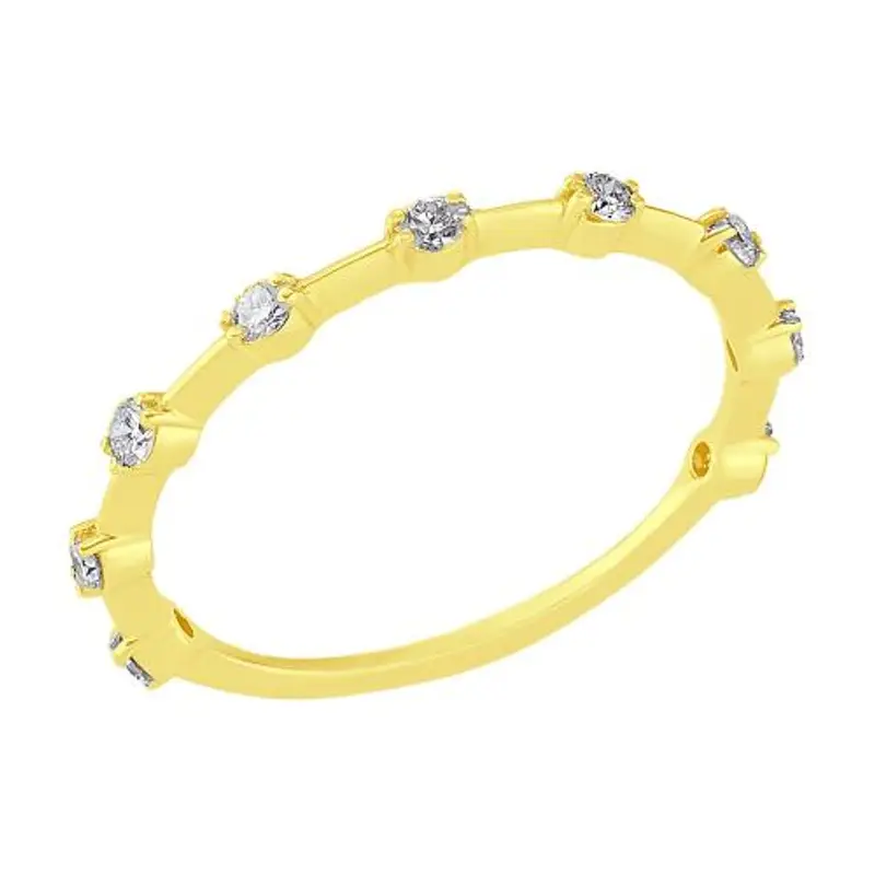 anello in oro giallo con 9 diamanti