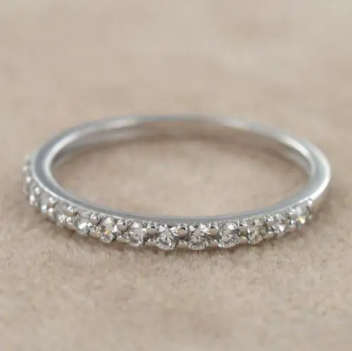 anello riviera con zirconi in oro bianco miniatura 4