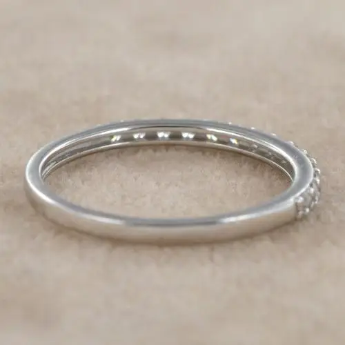 anello riviera con zirconi in oro bianco miniatura 5