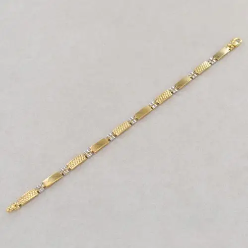 bracciale con targhe rettangolari da uomo oro giallo miniatura 5