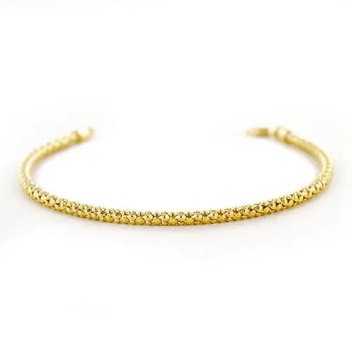 bracciale da donna in oro giallo maglia chicco di riso sottile