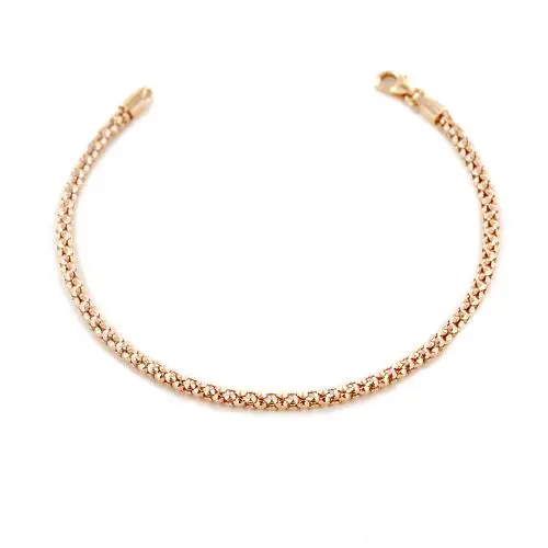 bracciale da donna in oro rosa maglia chicco di riso sottile miniatura 5