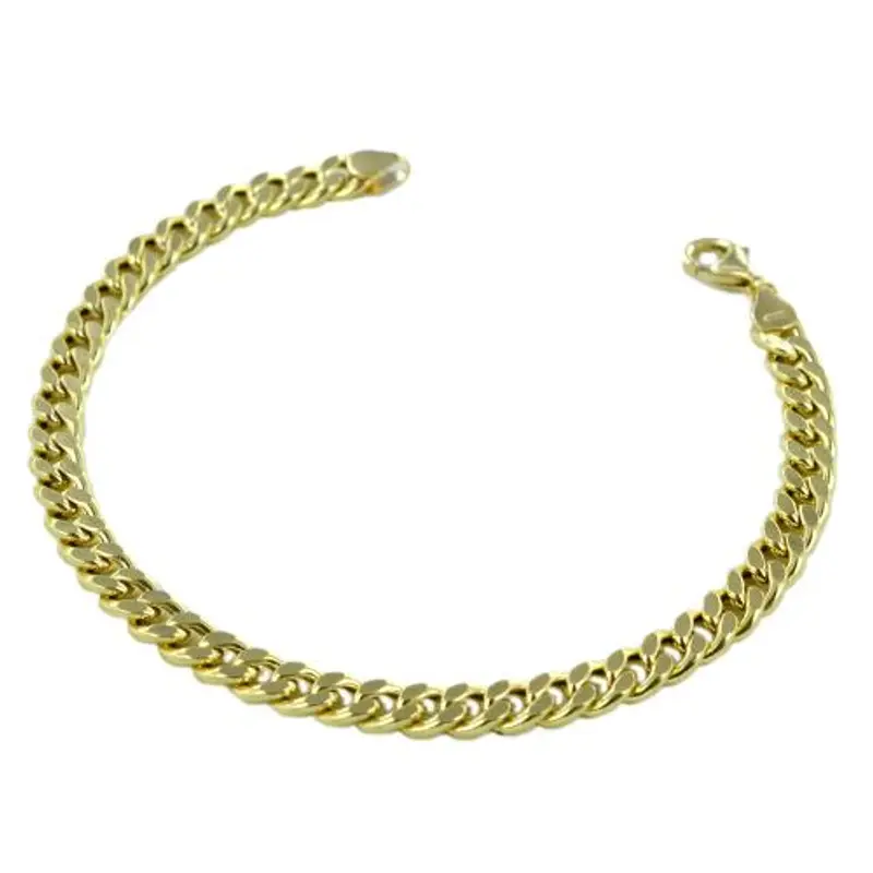 bracciale da uomo in oro a maglia groumette squadrata 20.50 cm
