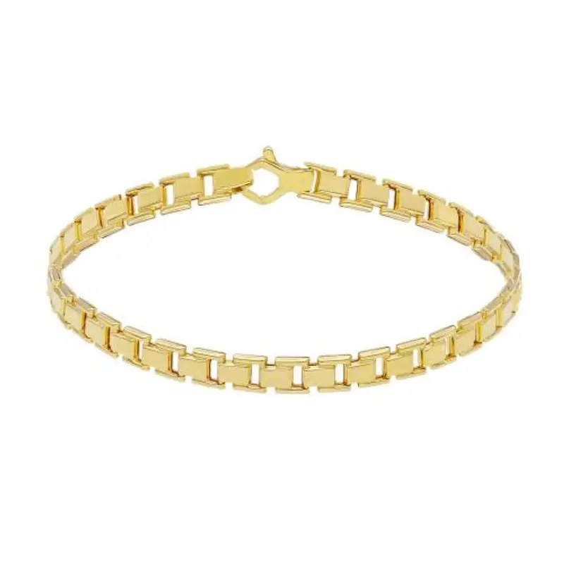 bracciale da uomo in oro giallo a maglia quadrata