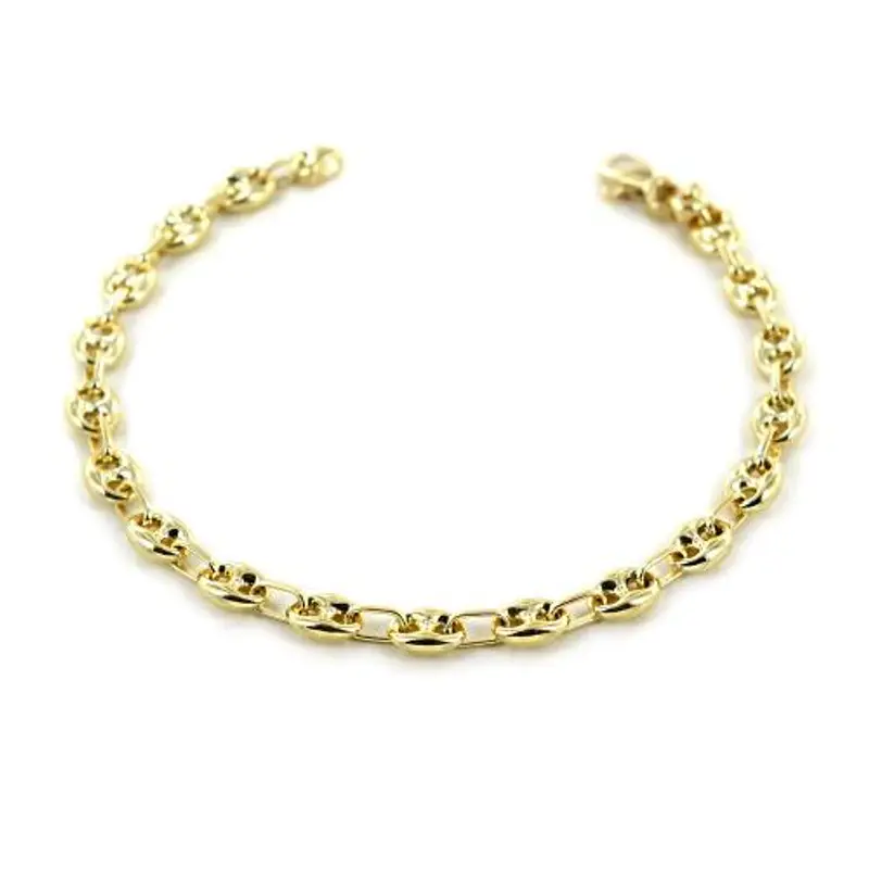 bracciale da uomo maglia marina in oro bracciale nautico