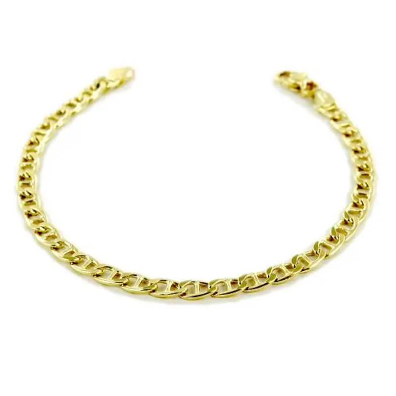 bracciale da uomo medio in oro 21 cm traversino oreficeria aretina