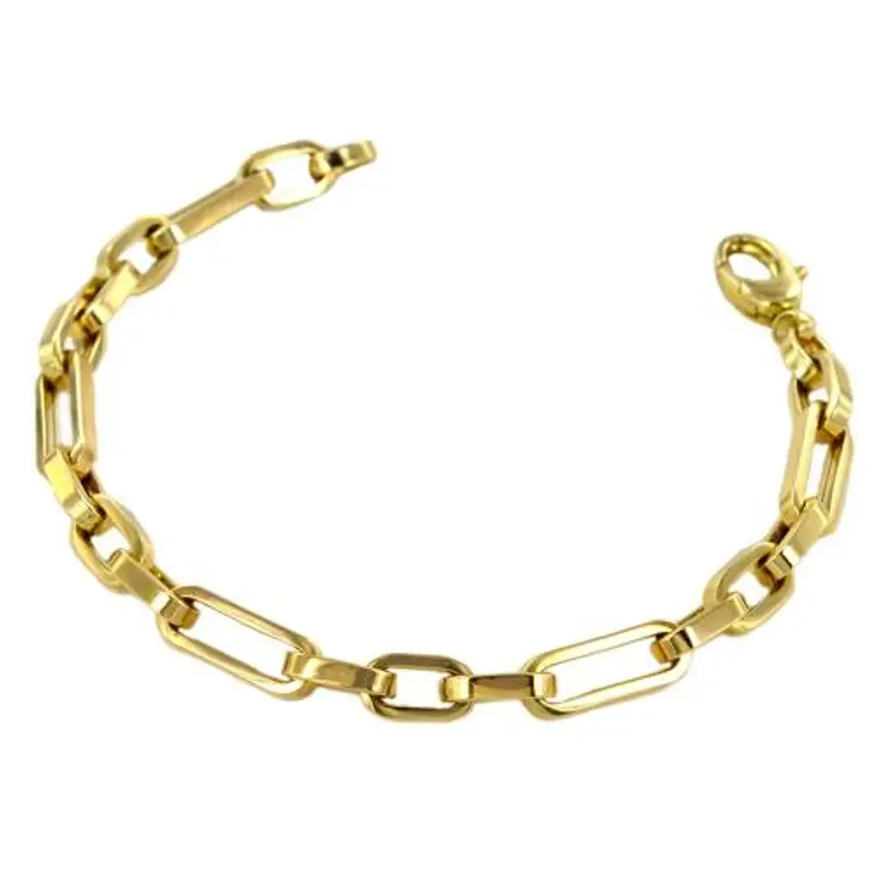 bracciale donna a catena fantasia in oro giallo