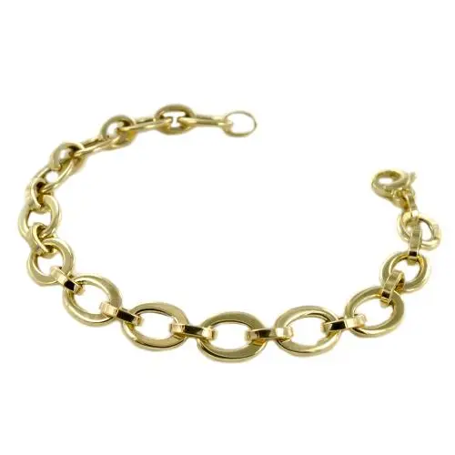 bracciale donna a catena fantasia in oro giallo