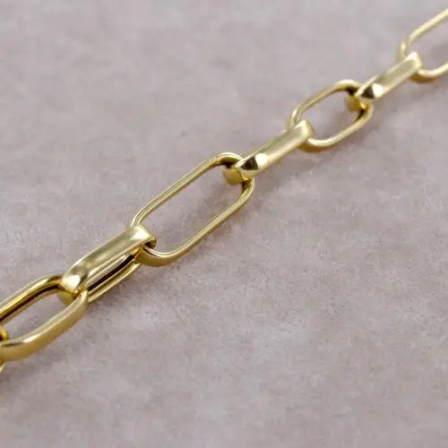 bracciale donna a catena grande in oro giallo miniatura 5