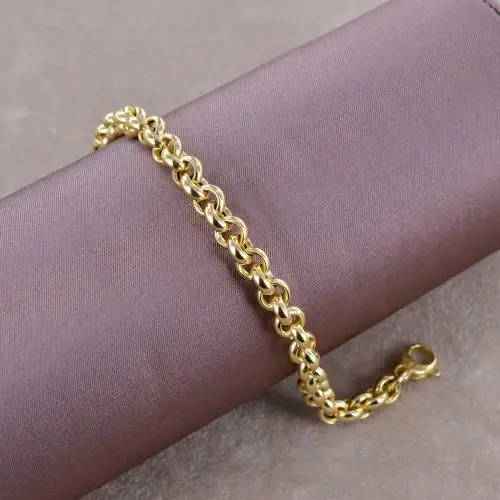 bracciale donna a catena in oro giallo miniatura 3