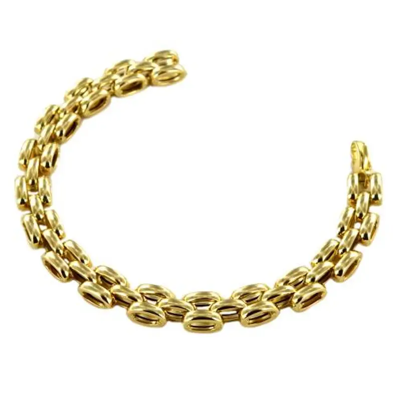 bracciale donna a maglia chicco di riso in oro giallo