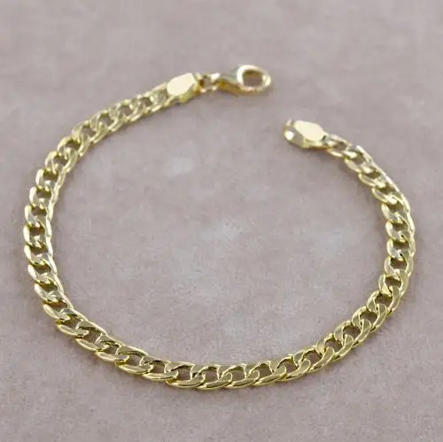 bracciale in oro da uomo groumette alternata 17 50 cm leggero medio miniatura 5
