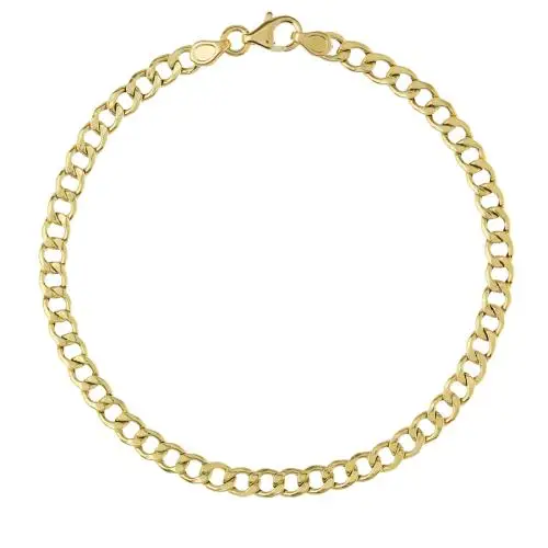 bracciale in oro da uomo groumette alternata 22 cm leggero medio