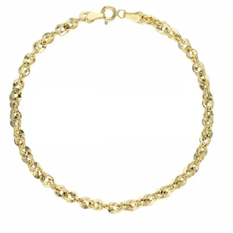 bracciale in oro da uomo maglia fantasia 20 cm