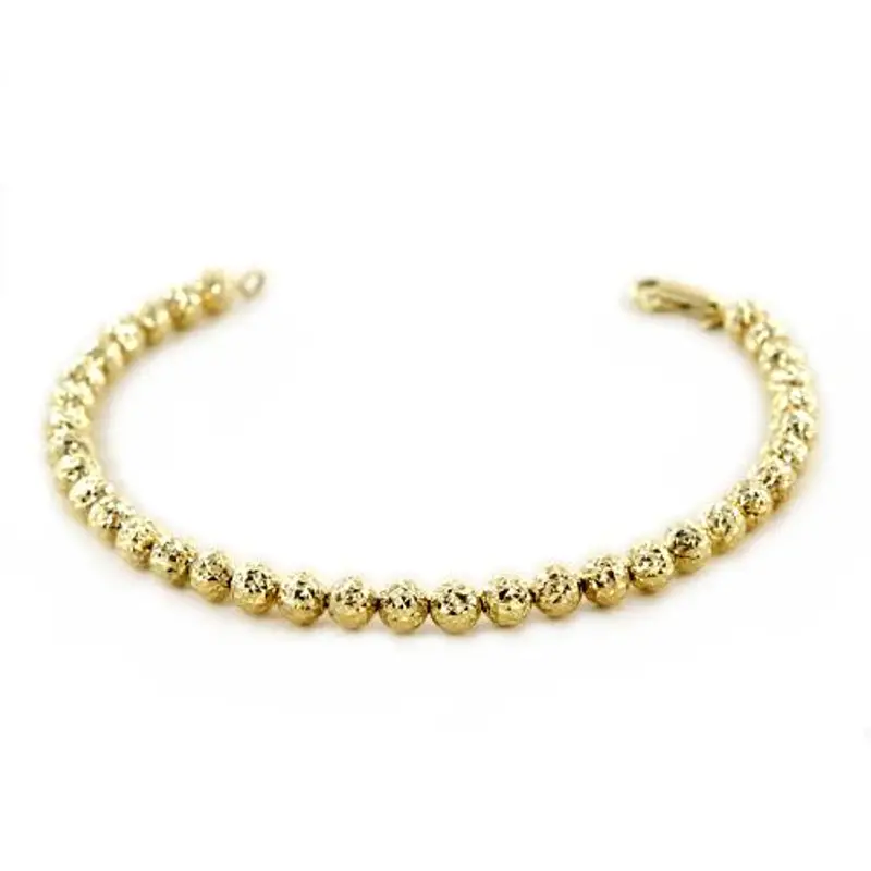 bracciale in oro giallo a sfere grandi sfaccettate - oreficeria aretina