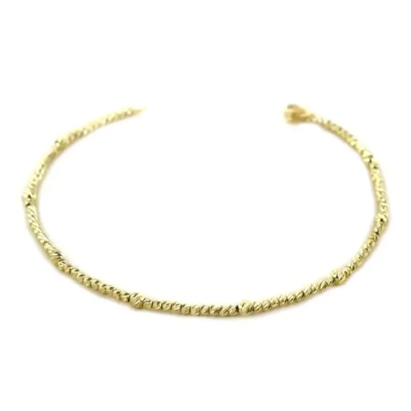 bracciale in oro giallo a sfere piccole sfaccettate