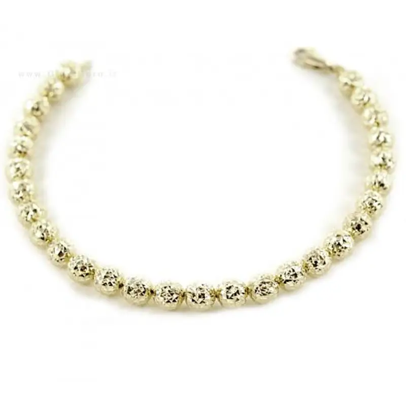 bracciale in oro giallo - bracciale a sfere grandi sfaccettate - oreficeria vicentina