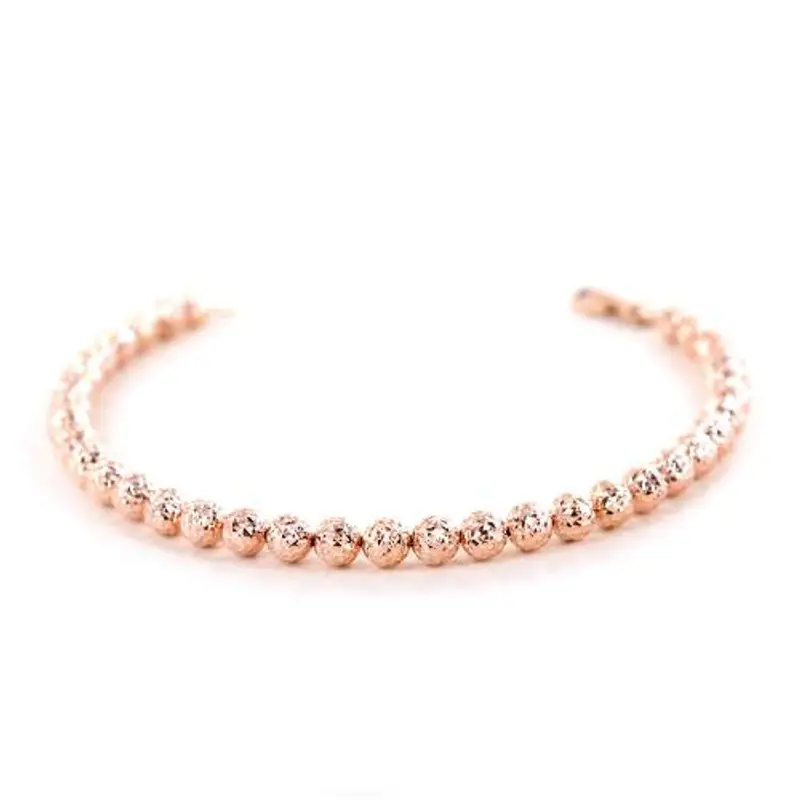 bracciale in oro rosa a sfere grandi sfaccettate - oreficeria vicentina