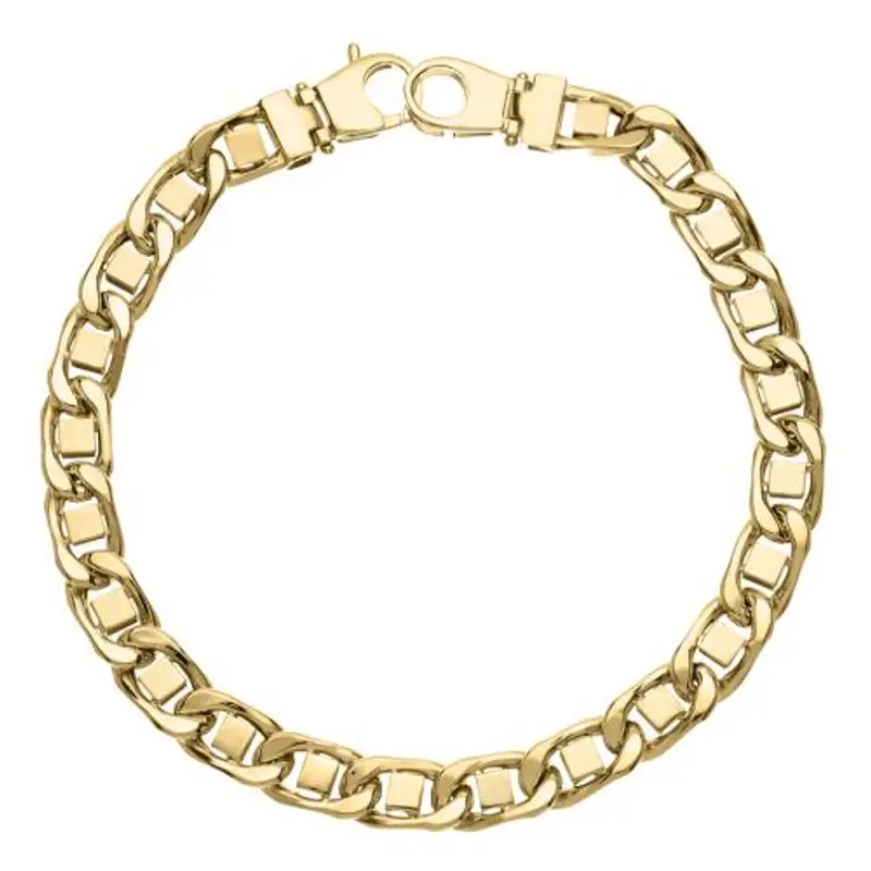 bracciale largo in oro da uomo occhio di pernice 22 cm