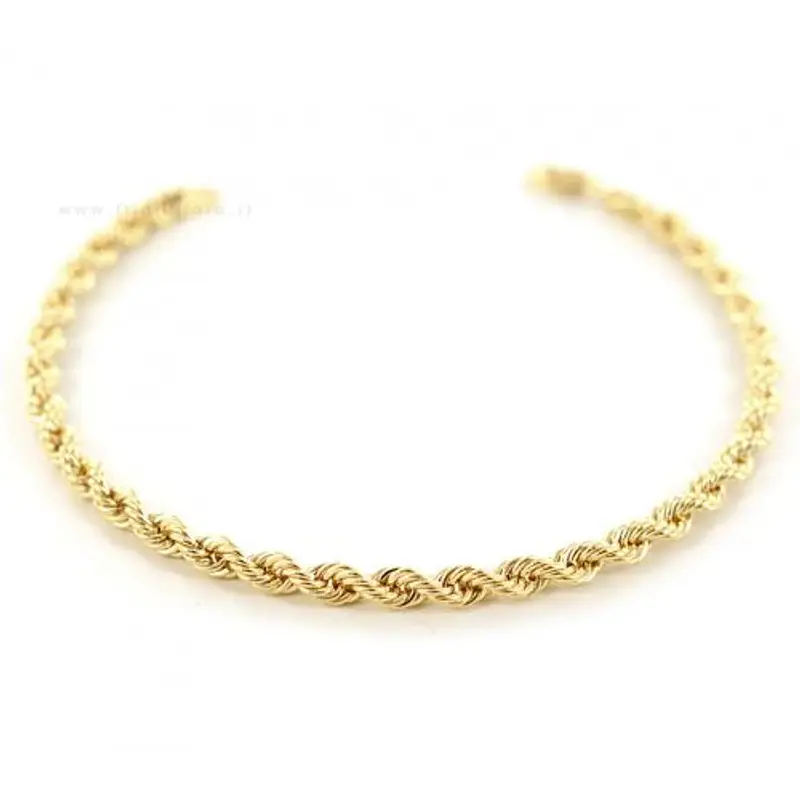 bracciale maglia fune in oro giallo 17.50 cm - oreficeria aretina