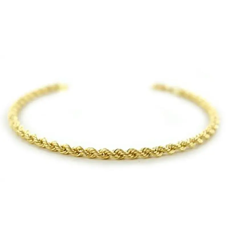 bracciale maglia fune in oro giallo 18 cm - oreficeria aretina