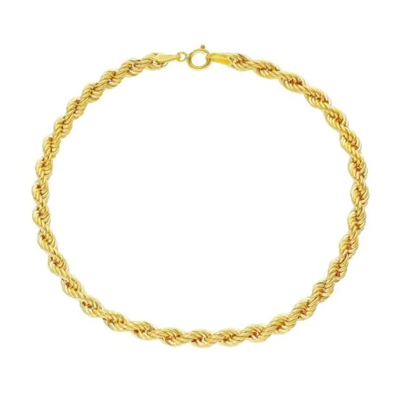bracciale maglia fune in oro giallo 21 cm - oreficeria aretina