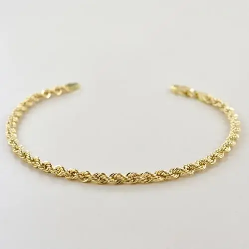 bracciale maglia fune spessa in oro giallo 19 cm - oreficeria aretina miniatura 3