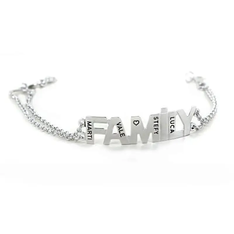 bracciale personalizzabile con scritta family
