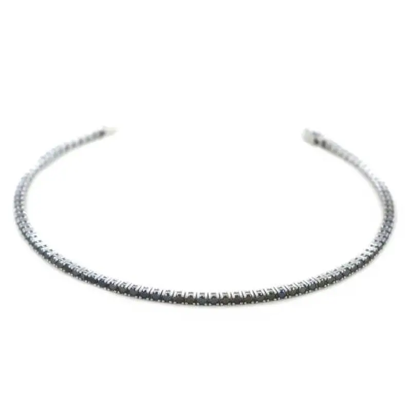 bracciale tennis da donna in oro con zirconi neri