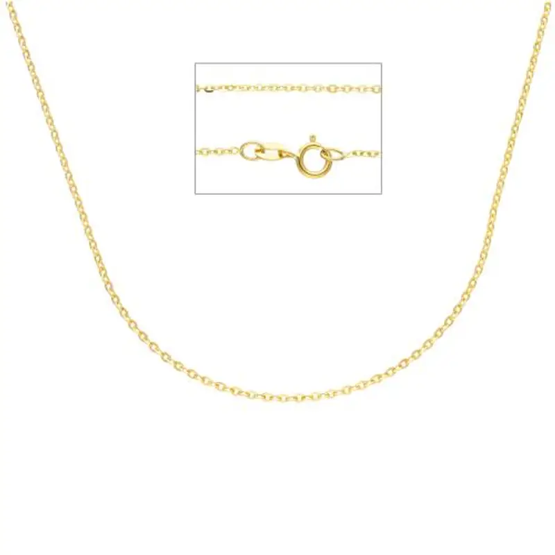 catena a maglia diamantata 48 cm unisex in oro giallo