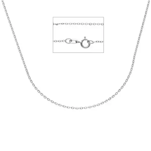 catena da donna a maglia diamantata 45 cm in oro bianco sottile